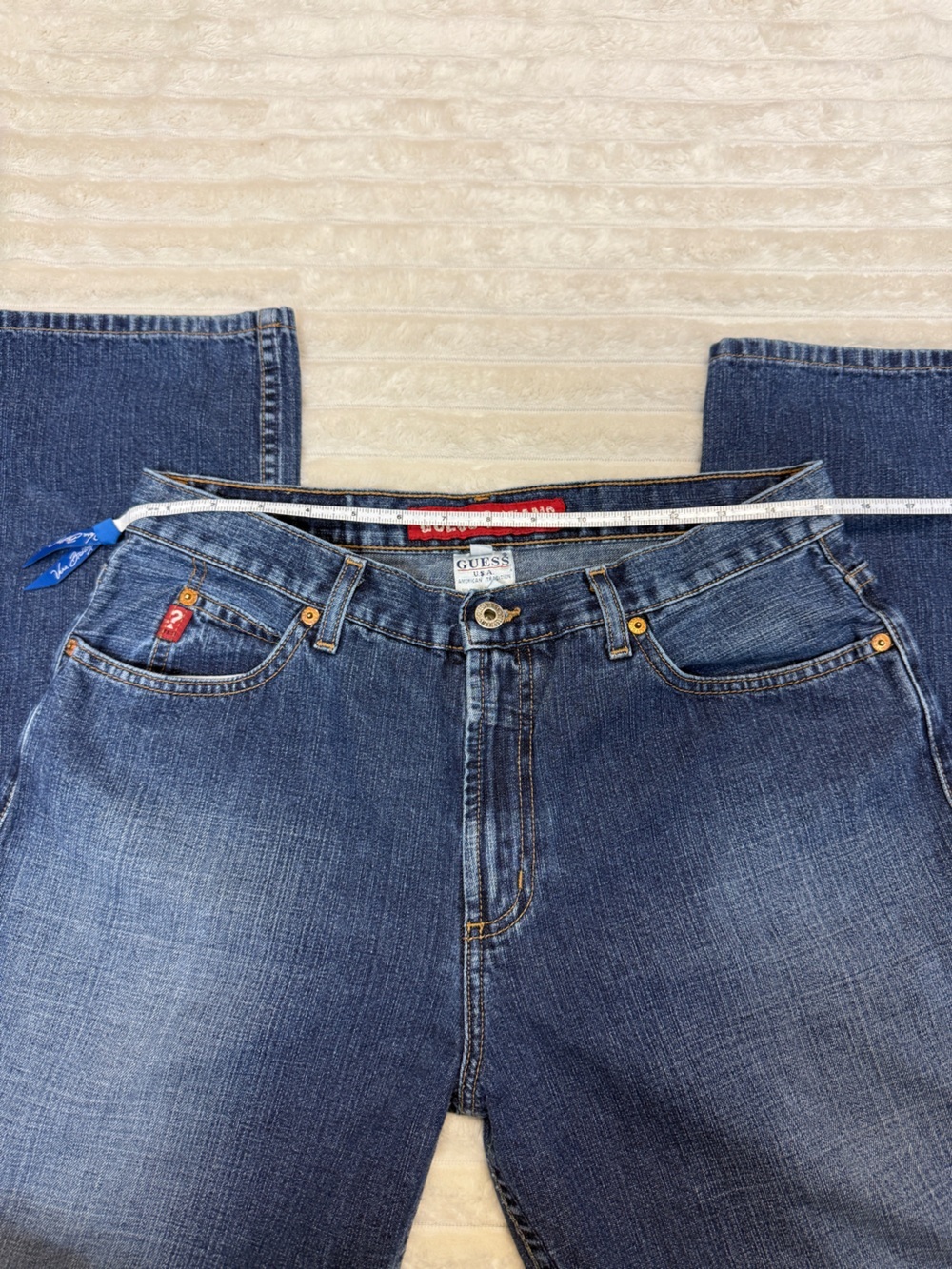 GUESS?: Women's Vintage Jeans, Classic Straight Blue Denim Size 32 - Picture 6 of 11